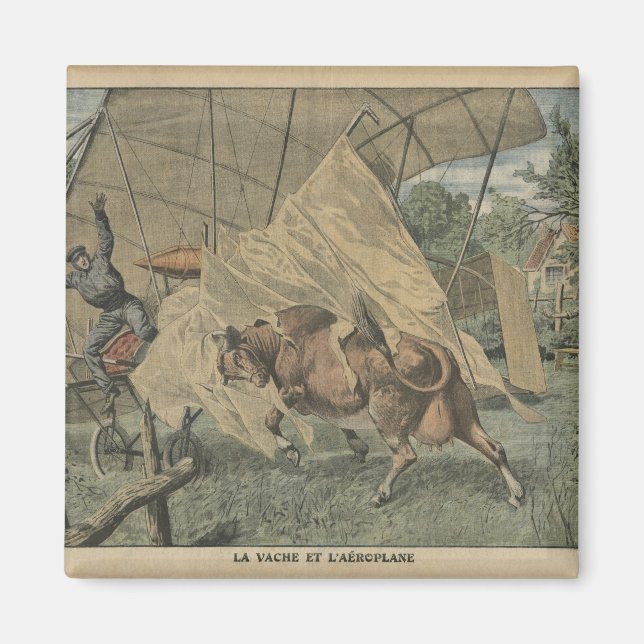 Imán La vaca y el avión (Frente)