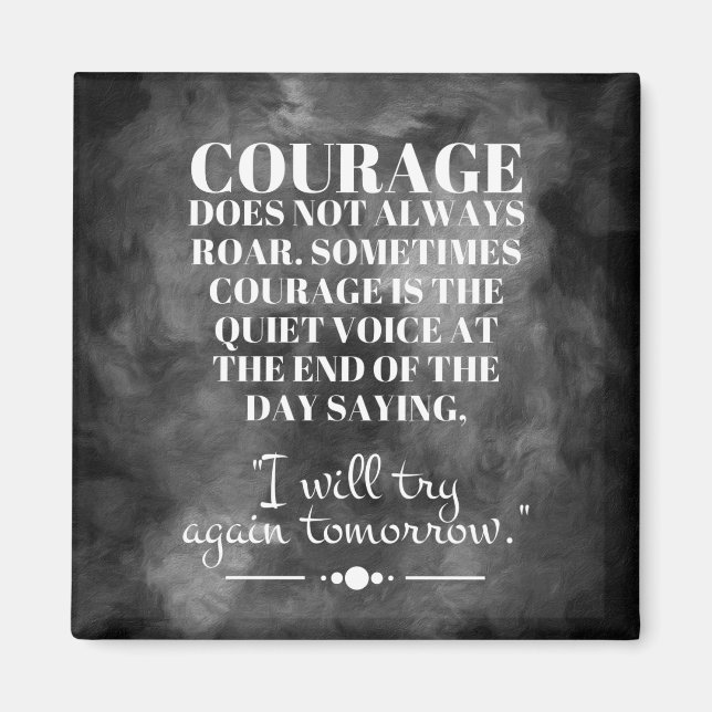 Imán La valentía no siempre ruge (Frente)