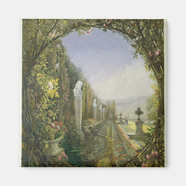 Imán La ventana de Trellis, los jardines Trentham Hall (Frente)