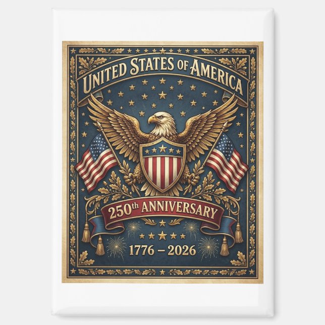 Imán La versión 1 del 250 aniversario de América    (Anverso)