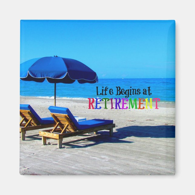 Imán La vida comienza en la jubilación (Frente)