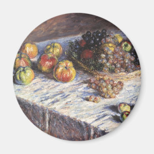 Imán La vida con manzanas y uvas de Claude Monet