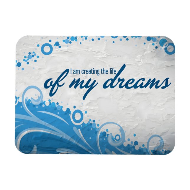 Imán "La vida de mis sueños" Motivación Afirmación (Horizontal)