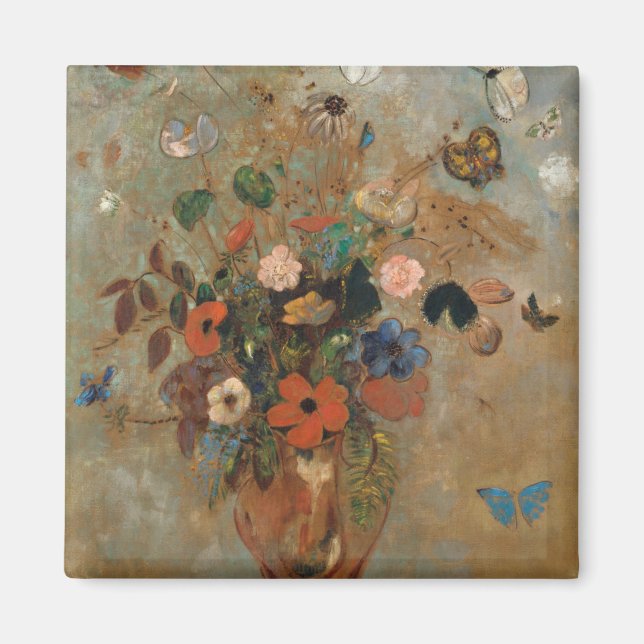 Imán La vida de Odilon Redon con flores (Frente)