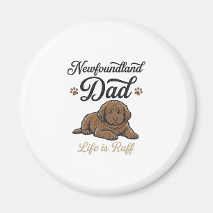 Imán La vida de papá de Terranova es dura camiseta vint