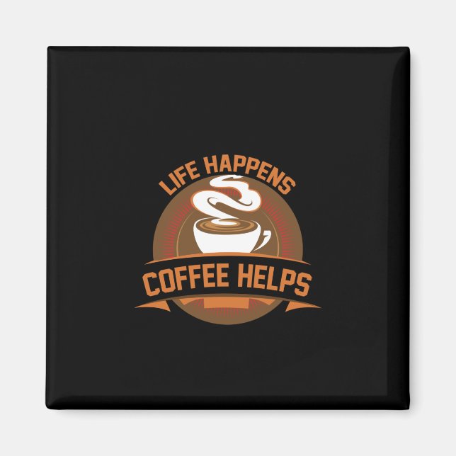 Imán La vida del café ayuda a preparar café (Frente)
