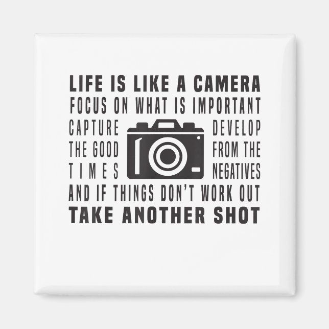 Imán La Vida Del Fotógrafo Es Como Una Fotografía De Cá (Frente)