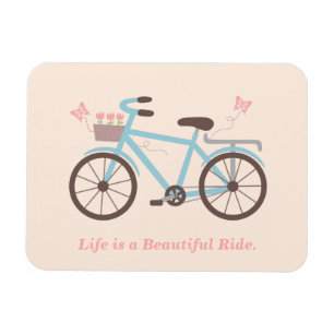 Imán La vida elegante es una cita de bicicleta Un hermo