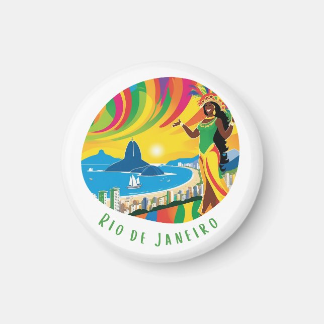 Imán La vida en Río de Janeiro en la ciudad (Frente)