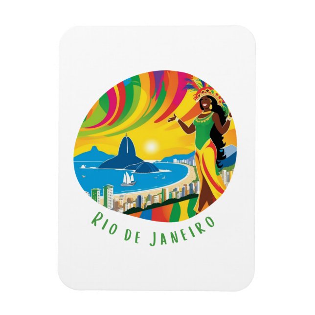 Imán La vida en Río de Janeiro en la ciudad (Vertical)