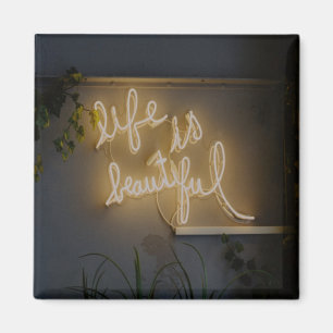 Imán La vida es bello Neon Lights