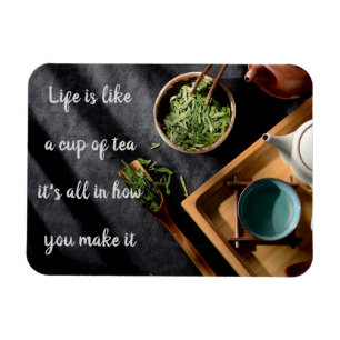 Imán La vida es como una taza de ceremonia de té de