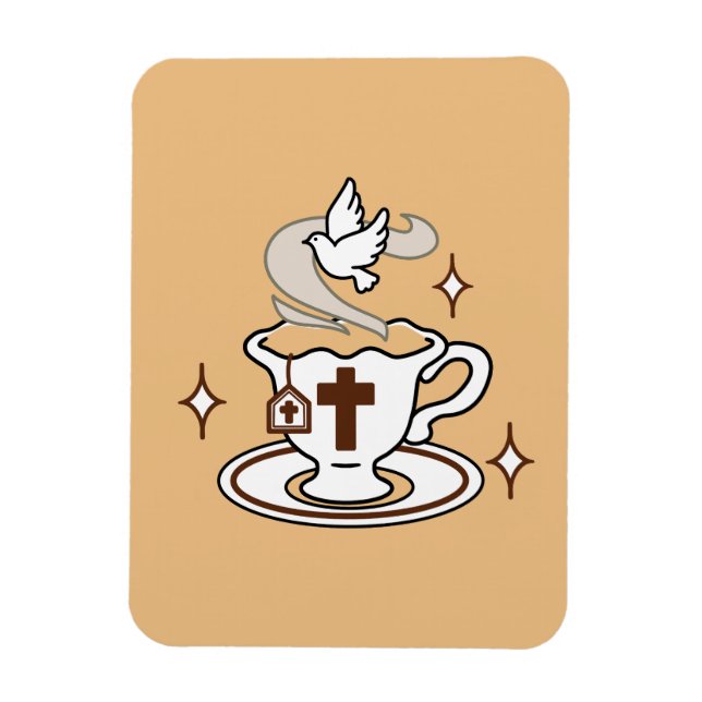 Imán La vida es dulce con Jesús - Té de fe cristiana (Vertical)