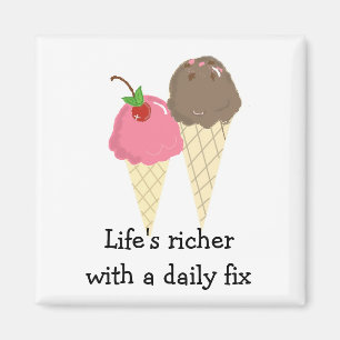 Imán La vida es más rica con helado