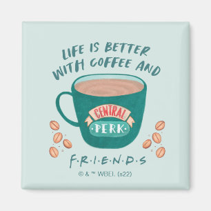 Imán La vida es mejor con café y FRIENDS™