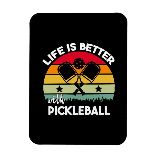 Imán La vida es mejor con Pickleball (Vertical)