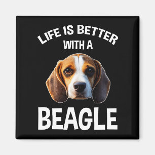 Imán La Vida Es Mejor Con Un Beagle