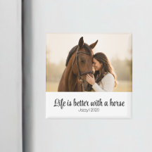 La vida es mejor con un caballo Personalizado Scri
