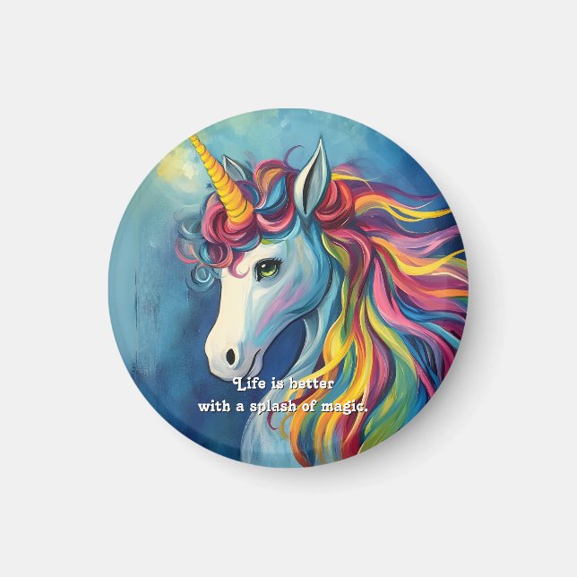 Imán La vida es mejor con un toque de magia. (Frente)