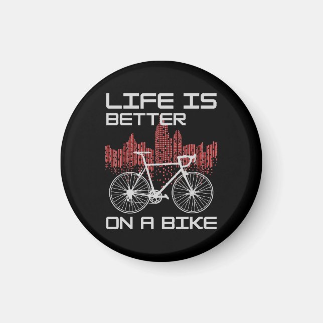 Imán La vida es mejor en bicicleta (Frente)