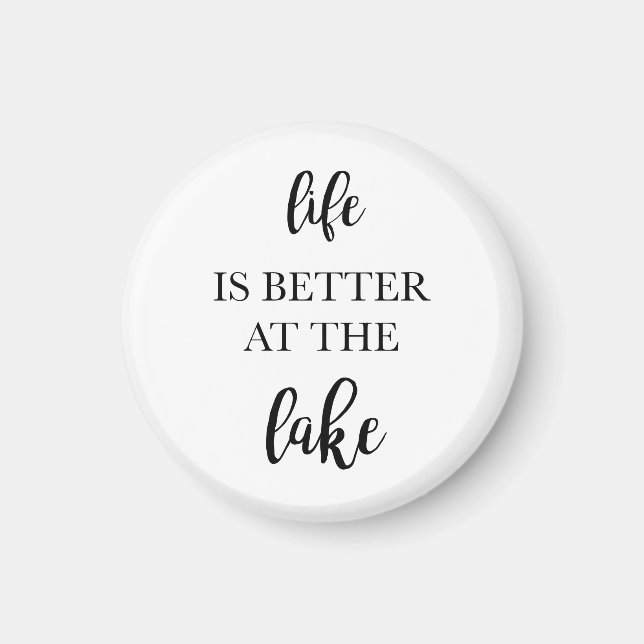 Imán La vida es mejor en el lago (Frente)
