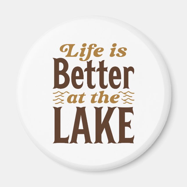 Imán La Vida Es Mejor En El Lago (Frente)