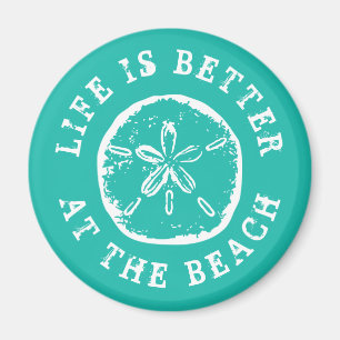 Imán La vida es mejor en la playa de arena blanca