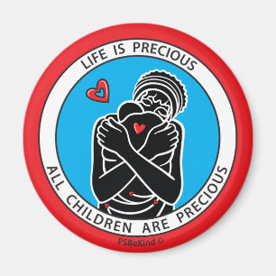 Imán La Vida Es Precioso 3 Red_2.25" Redondo Magnet