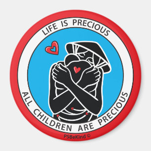 Imán La Vida Es Precioso 4 Red_3" Redondo Magnet