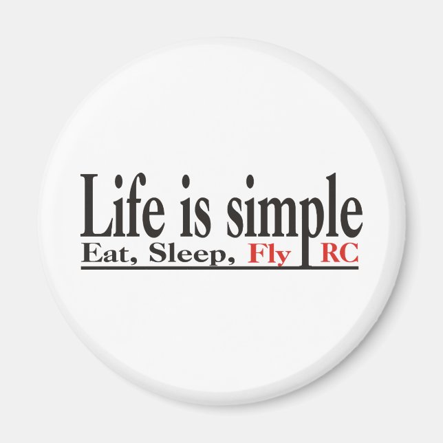Imán La vida es simple (Frente)