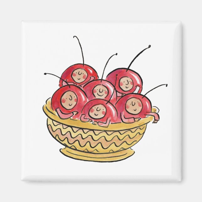 Imán La vida es sólo un tazón de cerezas (Frente)