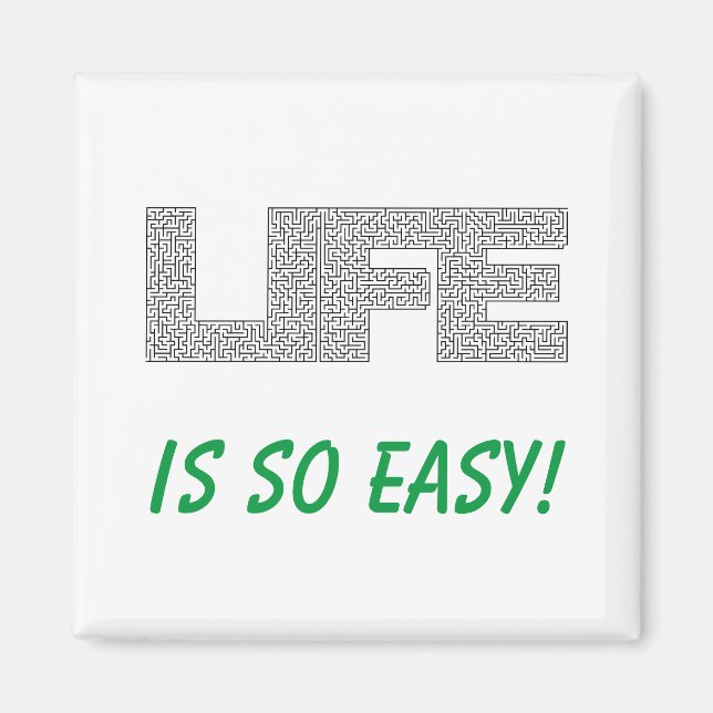 Imán La vida es tan fácil (Frente)