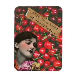 Imán La vida es un bol de cerezas y arte alterado