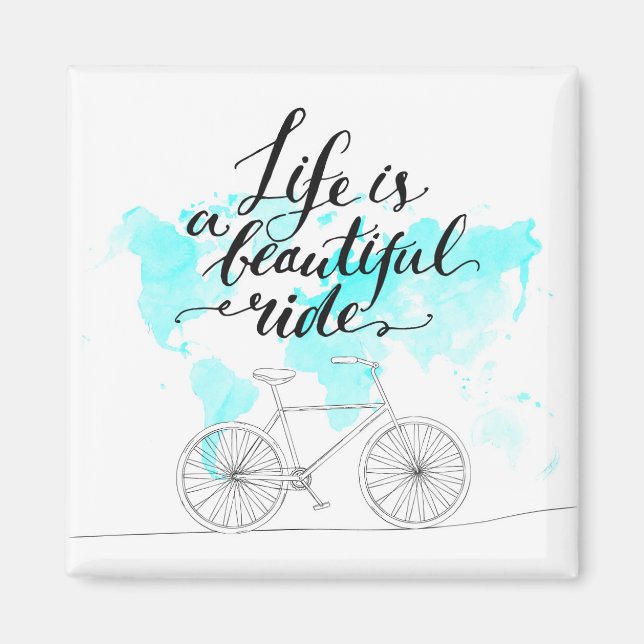 Imán La Vida Es Un Hermoso Camino Azul (Frente)