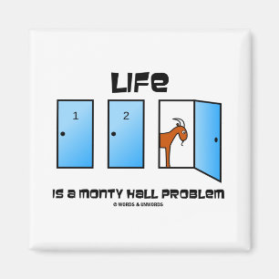Imán La vida es un problema de Monty Pasillo (tres