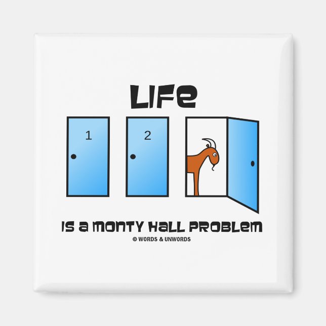 Imán La Vida Es Un Problema Del Salón Del Monty (Tres P (Frente)