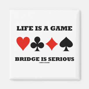 Imán La vida es un puente del juego es seria (cuatro