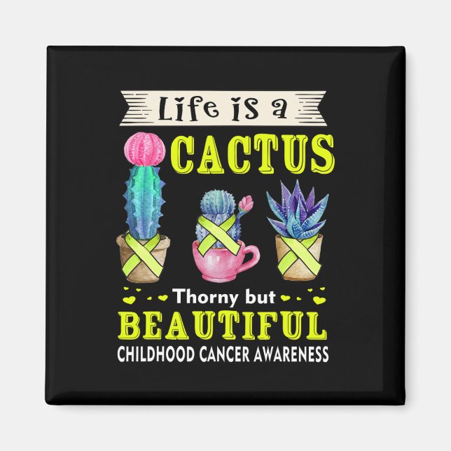 Imán La vida es una conciencia del cáncer infantil en C (Frente)