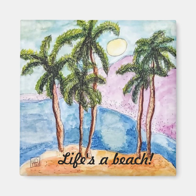 Imán La vida es una playa (Frente)