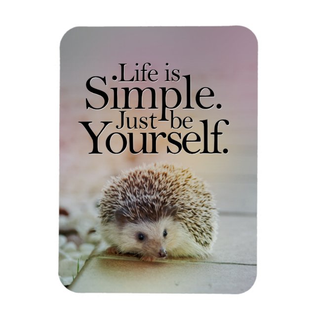 Imán La Vida Es Una Simple Cita Inspiradora De Tejido (Vertical)