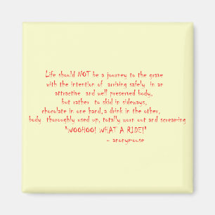 Imán La vida no debería ser un viaje