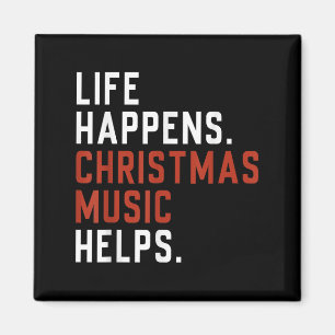 Imán La vida sucede la música de Navidad ayuda a la Nav
