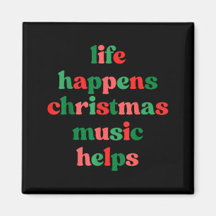 Imán La Vida Sucede Música de Navidad Ayuda Retro Groov