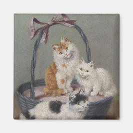 Imán La vieja Sophie Sperlich Gatos en una cesta