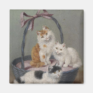 Imán La vieja Sophie Sperlich Gatos en una cesta