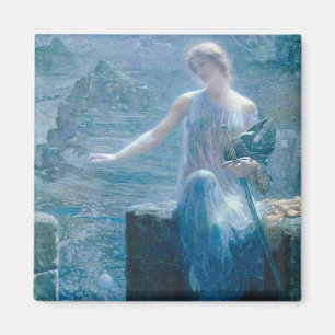 Imán La vigilia de Valkyrie (Dama elegante en un castil