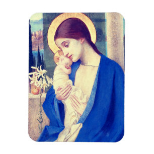 Imán La Virgen María y el Niño Jesús Gracia del Renacim
