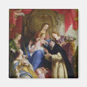 Imán La Virgen que ofrece el rosario