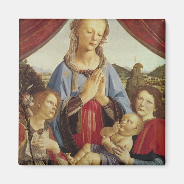 Imán La Virgen y el Niño con Dos Ángeles, años 1470 (Frente)