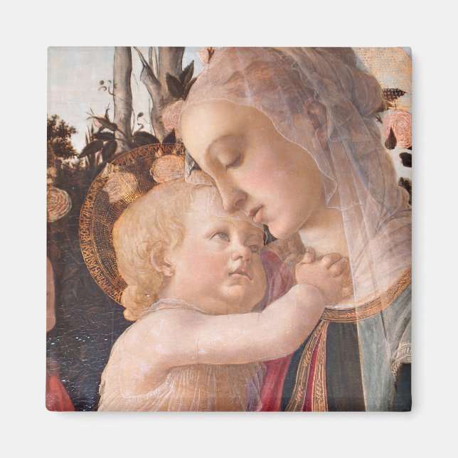 Imán La Virgen y el Niño de Alessandro Botticelli (Frente)
